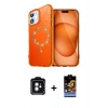 MARSİLYAN™- iPhone 11 Kılıf Kıvılcım Form Prime - Siyah Buffer Hayalet Cam Ekran Koruyucu + PVD Metal Kamera Lens - YL