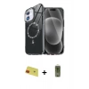 MARSİLYAN™- iPhone 11 Kılıf Kıvılcım Form Prime - Siyah Joko Magic 5D Hayalet Cam + Kırmızı Rainbow Kamera Lens Koruma Cam