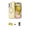MARSİLYAN™- iPhone 11 Kılıf Kıvılcım Form Prime - Siyah Joko Magic 5D Hayalet Cam + Kırmızı Rainbow Kamera Lens Koruma Cam