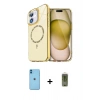 MARSİLYAN™- iPhone 11 Kılıf Kıvılcım Form Prime - Siyah Joko Magic 5D Hayalet Cam + Neon Fosforlu Kamera Lens - MI
