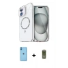 MARSİLYAN™- iPhone 11 Kılıf Kıvılcım Form Prime - Siyah Joko Magic 5D Hayalet Cam + Neon Fosforlu Kamera Lens - MI