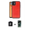 MARSİLYAN™- iPhone 11 Kılıf Kıvılcım Işık Serisi - Şeffaf 360 Full Body Arka Koruyucu + PVD Metal Kamera Lens - TU