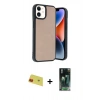 MARSİLYAN™- iPhone 11 Kılıf Kıvılcım Işık Serisi - Şeffaf 360 Full Body Arka Koruyucu + Rainbow Kamera Lens Koruma Cam - KI