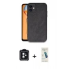 MARSİLYAN™- iPhone 11 Kılıf Kıvılcım Işık Serisi - Şeffaf Pasifik Cam Ekran Koruyucu + PVD Metal Kamera Lens - SH