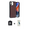 MARSİLYAN™- iPhone 11 Kılıf Kıvılcım Işık Serisi - Şeffaf Pasifik Cam Ekran Koruyucu + PVD Metal Kamera Lens - SH