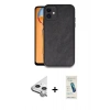 MARSİLYAN™- iPhone 11 Kılıf Kıvılcım Işık Serisi - Şeffaf Pasifik Cam Ekran Koruyucu + Raze Metal Kamera Lens - GS
