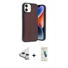 MARSİLYAN™- iPhone 11 Kılıf Kıvılcım Işık Serisi - Şeffaf Pasifik Cam Ekran Koruyucu + Raze Metal Kamera Lens - GS