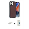 MARSİLYAN™- iPhone 11 Kılıf Kıvılcım Işık Serisi - Şeffaf Pasifik Cam Ekran Koruyucu + Renkli Kamera Lens Koruma Cam - PE