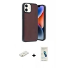 MARSİLYAN™- iPhone 11 Kılıf Kıvılcım Işık Serisi - Şeffaf Pasifik Cam Ekran Koruyucu + Renkli Kamera Lens Koruma Cam - TU
