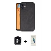 MARSİLYAN™- iPhone 11 Kılıf Kıvılcım Işık Serisi - Şeffaf Pasifik Cam Ekran Koruyucu + PVD Metal Kamera Lens - YL