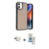 MARSİLYAN™- iPhone 11 Kılıf Kıvılcım Işık Serisi - Şeffaf Royal Nano Ekran Koruyucu + Pers Alüminyum Kamera Lens - GD