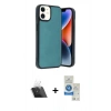 MARSİLYAN™- iPhone 11 Kılıf Kıvılcım Işık Serisi - Şeffaf Royal Nano Ekran Koruyucu + Kamera Lens Koruma Cam - SF