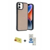MARSİLYAN™- iPhone 11 Kılıf Kıvılcım Işık Serisi - Şeffaf Royal Nano Ekran Koruyucu + Rainbow Kamera Lens Koruma Cam - KI