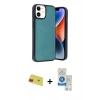 MARSİLYAN™- iPhone 11 Kılıf Kıvılcım Işık Serisi - Şeffaf Royal Nano Ekran Koruyucu + Rainbow Kamera Lens Koruma Cam - KI