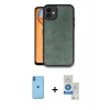 MARSİLYAN™- iPhone 11 Kılıf Kıvılcım Işık Serisi - Şeffaf Royal Nano Ekran Koruyucu + Neon Fosforlu Kamera Lens - MI