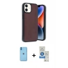 MARSİLYAN™- iPhone 11 Kılıf Kıvılcım Işık Serisi - Şeffaf Royal Nano Ekran Koruyucu + Neon Fosforlu Kamera Lens - MI