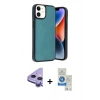 MARSİLYAN™- iPhone 11 Kılıf Kıvılcım Işık Serisi - Şeffaf Royal Nano Ekran Koruyucu + Raze Metal Kamera Lens - MR