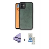 MARSİLYAN™- iPhone 11 Kılıf Kıvılcım Işık Serisi - Şeffaf Royal Nano Ekran Koruyucu + Raze Metal Kamera Lens - MR