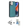 MARSİLYAN™- iPhone 11 Kılıf Kıvılcım Işık Serisi - Şeffaf Royal Nano Ekran Koruyucu + Raze Metal Kamera Lens - GS