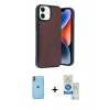 MARSİLYAN™- iPhone 11 Kılıf Kıvılcım Işık Serisi - Şeffaf Royal Nano Ekran Koruyucu + Neon Fosforlu Kamera Lens - TU
