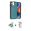 MARSİLYAN™- iPhone 11 Kılıf Kıvılcım Işık Serisi - Şeffaf Uv Polymer Nano Ekran Koruyucu + Raze Metal Kamera Lens - MI