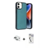 MARSİLYAN™- iPhone 11 Kılıf Kıvılcım Işık Serisi - Şeffaf Uv Polymer Nano Ekran Koruyucu + Pers Alüminyum Kamera Lens - YL