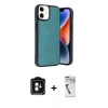 MARSİLYAN™- iPhone 11 Kılıf Kıvılcım Işık Serisi - Şeffaf Uv Polymer Nano Ekran Koruyucu + PVD Metal Kamera Lens - YL