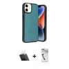 MARSİLYAN™- iPhone 11 Kılıf Kıvılcım Işık Serisi - Şeffaf Uv Polymer Nano Ekran Koruyucu + Kamera Lens Koruma Cam - SF
