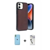 MARSİLYAN™- iPhone 11 Kılıf Kıvılcım Işık Serisi - Şeffaf Uv Polymer Nano Ekran Koruyucu + Neon Fosforlu Kamera Lens - YL