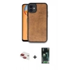 MARSİLYAN™- iPhone 11 Kılıf Kıvılcım Işık Serisi - Siyah 360 Mat Full Body Arka Koruyucu + Pers Alüminyum Kamera Lens - KI