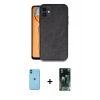 MARSİLYAN™- iPhone 11 Kılıf Kıvılcım Işık Serisi - Siyah 360 Mat Full Body Arka Koruyucu + Neon Fosforlu Kamera Lens - MI