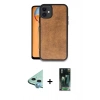 MARSİLYAN™- iPhone 11 Kılıf Kıvılcım Işık Serisi - Siyah 360 Mat Full Body Arka Koruyucu + Raze Metal Kamera Lens - MI