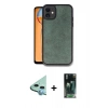MARSİLYAN™- iPhone 11 Kılıf Kıvılcım Işık Serisi - Siyah 360 Mat Full Body Arka Koruyucu + Raze Metal Kamera Lens - MI