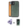 MARSİLYAN™- iPhone 11 Kılıf Kıvılcım Işık Serisi - Siyah 360 Mat Full Body Arka Koruyucu + Raze Metal Kamera Lens - MR
