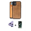 MARSİLYAN™- iPhone 11 Kılıf Kıvılcım Işık Serisi - Siyah 360 Mat Full Body Arka Koruyucu + Raze Metal Kamera Lens - MR