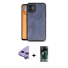 MARSİLYAN™- iPhone 11 Kılıf Kıvılcım Işık Serisi - Siyah 360 Mat Full Body Arka Koruyucu + Raze Metal Kamera Lens - MR