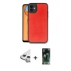 MARSİLYAN™- iPhone 11 Kılıf Kıvılcım Işık Serisi - Siyah 360 Mat Full Body Arka Koruyucu + Raze Metal Kamera Lens - GS