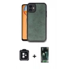 MARSİLYAN™- iPhone 11 Kılıf Kıvılcım Işık Serisi - Siyah 360 Mat Full Body Arka Koruyucu + PVD Metal Kamera Lens - SH