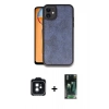MARSİLYAN™- iPhone 11 Kılıf Kıvılcım Işık Serisi - Siyah 360 Mat Full Body Arka Koruyucu + PVD Metal Kamera Lens - SH
