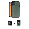 MARSİLYAN™- iPhone 11 Kılıf Kıvılcım Işık Serisi - Siyah 360 Mat Full Body Arka Koruyucu + PVD Metal Kamera Lens - TU