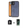 MARSİLYAN™- iPhone 11 Kılıf Kıvılcım Işık Serisi - Siyah 360 Mat Full Body Arka Koruyucu + PVD Metal Kamera Lens - TU