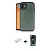 MARSİLYAN™- iPhone 11 Kılıf Kıvılcım Işık Serisi - Siyah 360 Mat Full Body Arka Koruyucu + Renkli Kamera Lens Koruma Cam - TU