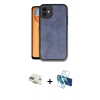 MARSİLYAN™- iPhone 11 Kılıf Kıvılcım Işık Serisi - Siyah 3D Antistatik Cam Ekran Koruyucu + Pers Alüminyum Kamera Lens - GD