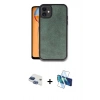 MARSİLYAN™- iPhone 11 Kılıf Kıvılcım Işık Serisi - Siyah 3D Antistatik Cam Ekran Koruyucu + Pers Alüminyum Kamera Lens - LT
