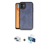 MARSİLYAN™- iPhone 11 Kılıf Kıvılcım Işık Serisi - Siyah 3D Antistatik Cam Ekran Koruyucu + Pers Alüminyum Kamera Lens - LT