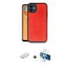 MARSİLYAN™- iPhone 11 Kılıf Kıvılcım Işık Serisi - Siyah 3D Antistatik Cam Ekran Koruyucu + Renkli Kamera Lens Koruma Cam - SI