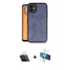 MARSİLYAN™- iPhone 11 Kılıf Kıvılcım Işık Serisi - Siyah 3D Antistatik Cam Ekran Koruyucu + Kamera Lens Koruma Cam - SF