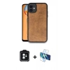 MARSİLYAN™- iPhone 11 Kılıf Kıvılcım Işık Serisi - Siyah 3D Antistatik Cam Ekran Koruyucu + PVD Metal Kamera Lens - YL