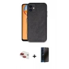 MARSİLYAN™- iPhone 11 Kılıf Kıvılcım Işık Serisi - Siyah 3D Antistatik Hayalet Cam Ekran Koruyucu + Pers Alüminyum Kamera Lens - KI