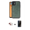 MARSİLYAN™- iPhone 11 Kılıf Kıvılcım Işık Serisi - Siyah 3D Antistatik Hayalet Cam Ekran Koruyucu + Pers Alüminyum Kamera Lens - KI